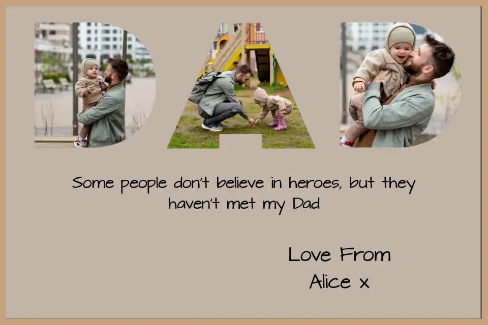 Dad Photo Upload Framed Print